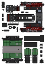 ocuklar iin hazr model Tren maketi ablonu, paper craft model